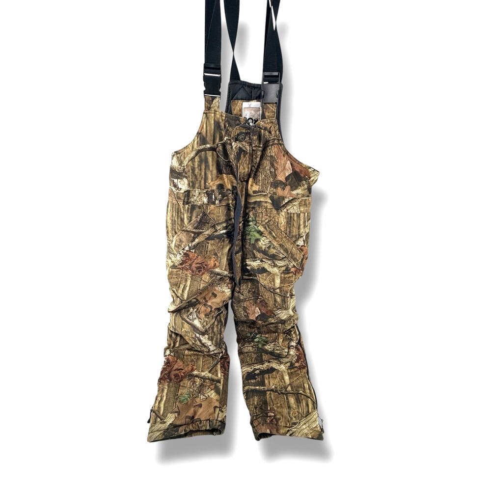 10X Mossy Oak Break-Up Infinity Insulated Hunting Bib Overalls Men's L Camo